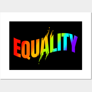 Equality written in colorful letters LGBTQ Posters and Art